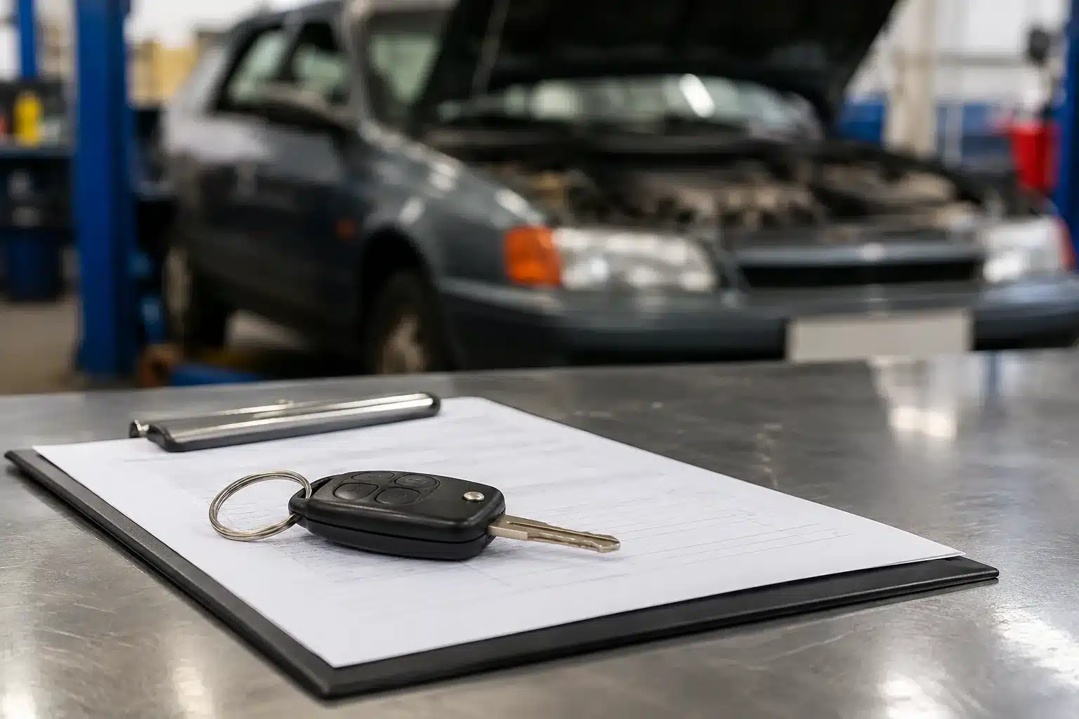 sell a car from a repair shop